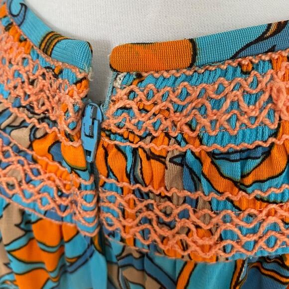 Vintage Dress Small Fall 60s Saks Fifth Avenue Cottage Boho Dress 70s Crochet - Picture 8 of 15